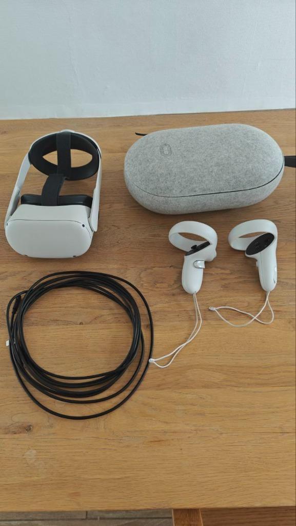 Meta Quest 2 256GB + Elite Strap + Travel Case + Link Cable, Games en Spelcomputers, Virtual Reality, Zo goed als nieuw, Overige platformen