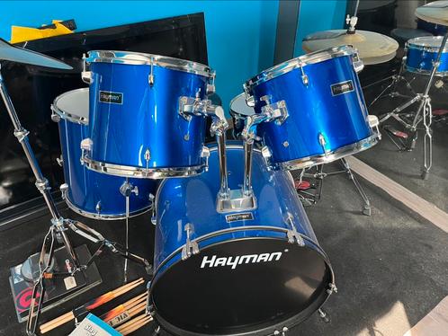 Compleet drumstel Haywood met allerlei toebehoren, Muziek en Instrumenten, Drumstellen en Slagwerk, Nieuw, Overige merken, Ophalen