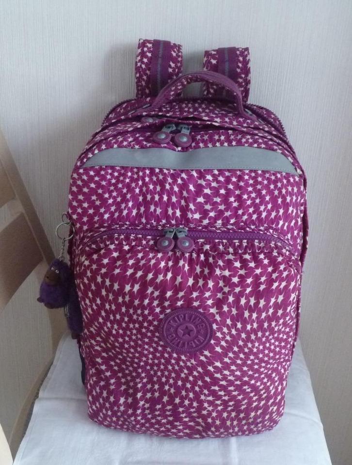 Kipling Grote tweekleurige „college” rugzak tekeningen + aap, Handtassen en Accessoires, Tassen | Rugtassen, Gebruikt, Kipling