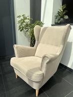 Fauteuil en voetenbank x 2, Ophalen, Zo goed als nieuw, Eenpersoons, Stof
