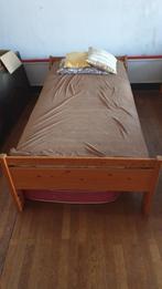 enkel bed + matras, Ophalen, Gebruikt, Hout