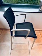 6 chaises design Zanotta alu brossé et filet noir, Huis en Inrichting, Ophalen, Zo goed als nieuw, Zwart