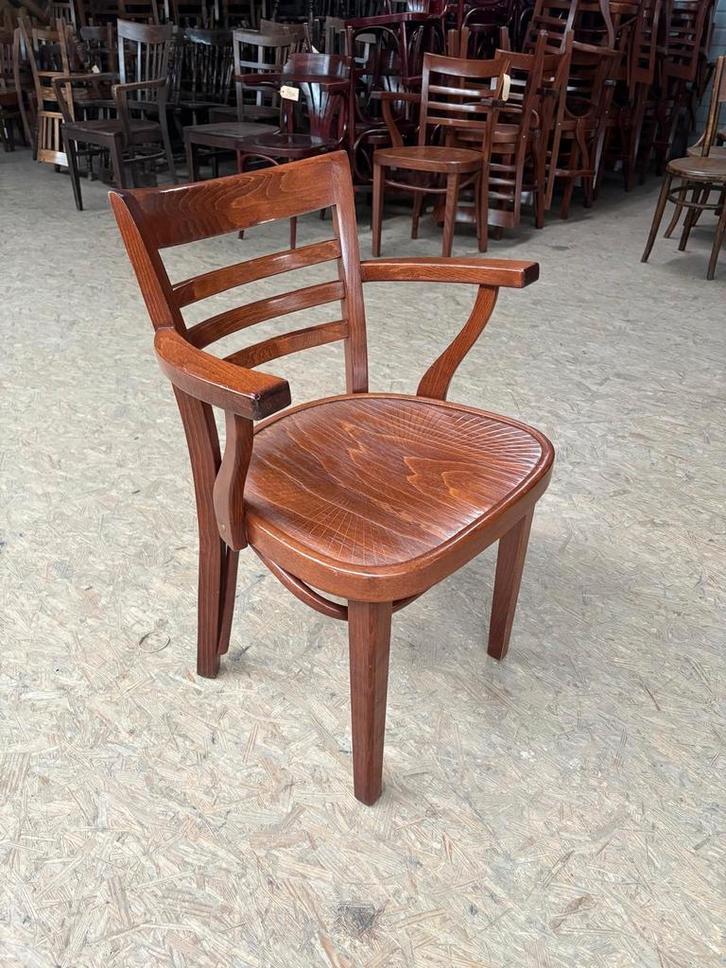 17 cafe thonet HUTTEN bentwood hout brede zit + print!, Maison & Meubles, Chaises, Comme neuf, Cinq, Six Chaises ou plus, Bois