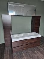 Nieuwe badkamerset met dubble wastafels en 2 kolomkasten, Huis en Inrichting, Badkamer | Badkamermeubels, Ophalen, Nieuw, Spiegelkast