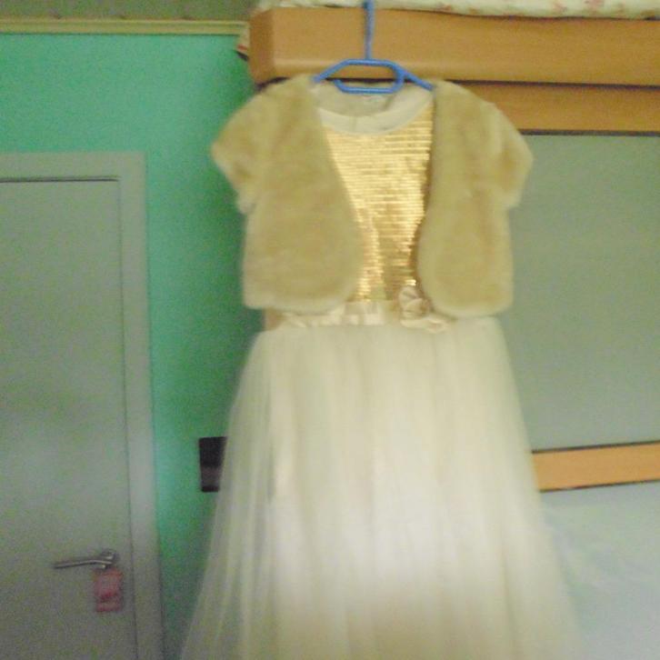 mooie meisjes feestjurk m158 nieuwstaat, Kinderen en Baby's, Kinderkleding | Maat 158, Zo goed als nieuw, Meisje, Setje, Ophalen of Verzenden