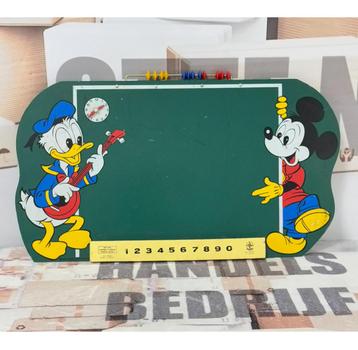 1990 Disney leisteen schoolbord klok telraam krijtbord XL beschikbaar voor biedingen