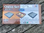 3 in 1 reisspel (schaken, dammen en backgammon), Hobby en Vrije tijd, Reisspel, Gebruikt, Ophalen