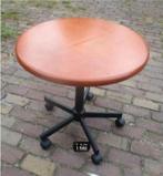 Belle table ronde rétro sur roulettes - 60 cm, Enlèvement ou Envoi, Maison et Meubles