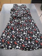 overslag jurk Iska zwart met print bloem vogel 38, Vêtements | Femmes, Robes, Comme neuf, Noir, Taille 38/40 (M), Iska