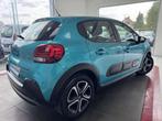 Citroën C3 SHINE 110 CH 1ÈRE MAIN 35.000KMS CARPLAY GAR 12, Auto's, Stof, Gebruikt, Zwart, Blauw