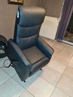 Elektrische relaxzetel in leder -  amper gebruikt, Enlèvement, Comme neuf, Une personne, Cuir