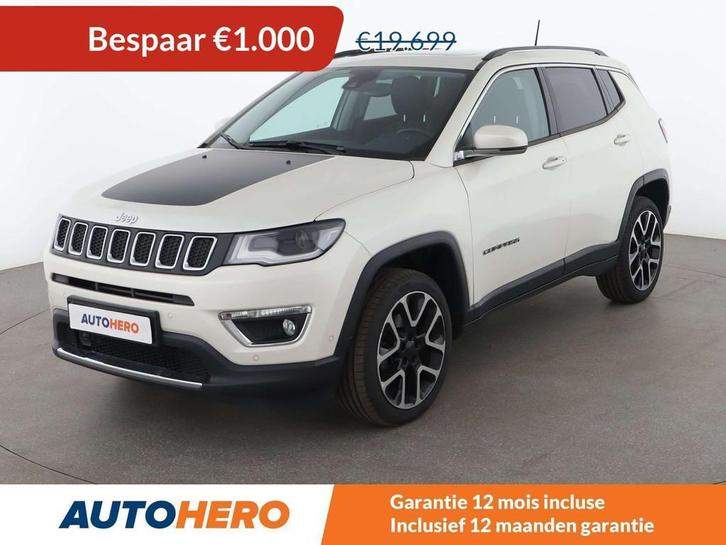 Jeep Compass 2.0 M-Jet Limited 4WD (bj 2019, automaat), Auto's, Jeep, Te koop, Compass, 4x4, ABS, Achteruitrijcamera, Adaptive Cruise Control