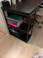 Tafelpoot open rek printerkast zwart metaal, Huis en Inrichting, Ophalen, Zo goed als nieuw, Metaal