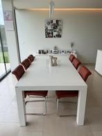 Eettafel met 6 stoelen, Huis en Inrichting, Tafels | Eettafels, Ophalen, 100 tot 150 cm, 200 cm of meer, Zo goed als nieuw