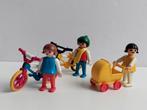 Playmobil kinderen met fietsen en poppenwagen, Ophalen of Verzenden, Gebruikt