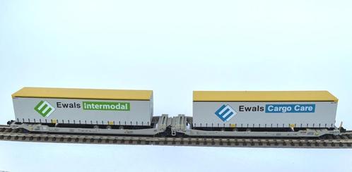 Rocky-Rail- Sdgmmrs 90 met 2 EWALS opleggers 1/160, Hobby en Vrije tijd, Modeltreinen | N-Spoor, Nieuw, Wagon, Ophalen of Verzenden