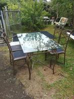 Een mooie tafel + 4 stoelen, Ophalen, Overige materialen, Gebruikt, Vijf personen of meer