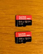 SanDisk 256 GB + 64 GB Extreme PRO microSDXC kaart, Audio, Tv en Foto, Foto | Geheugenkaarten, Nieuw, 64 GB, Ophalen of Verzenden