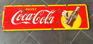 Plaque émaillée Coca-Cola beschikbaar voor biedingen