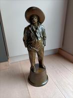 Bronzen beeld van kunstenaar Leon Mignon., Antiek en Kunst, Ophalen