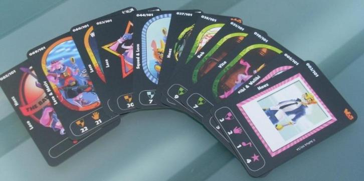 34 kaarten + 15 stickers van Walibi the battle game, Verzamelen, Supermarktacties, Ophalen of Verzenden