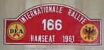 Plaque du rallye automobile Hanseat  1961, Enlèvement ou Envoi, Utilisé, Voitures