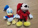 Disney knuffel Mickey mouse in pyjama en donald duck, Kinderen en Baby's, Speelgoed | Knuffels en Pluche, Ophalen, Zo goed als nieuw