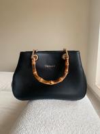 Sac à main Twin Set noir avec poignées en bambou, Enlèvement ou Envoi, Comme neuf, Noir, Sac à main