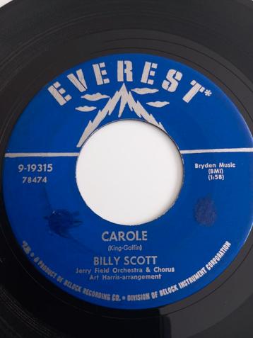 BILLY SCOTT. CAROLE .POPCORN OLDIES USA 45T, Enlèvement ou Envoi, Comme neuf