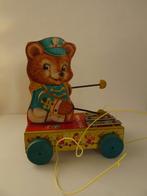 Fisher Price vintage Tiny Teddy, Ophalen of Verzenden, Gebruikt, Duw- of Trekspeelgoed, Met geluid