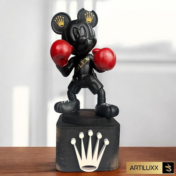 Mickey Mouse boxer x Rolex pop art, Antiquités & Art, Art | Objets design, Envoi