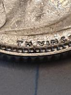 1 frank zilver leopold 2 brede baard 1909 VL zonder punt, Zilver, Ophalen of Verzenden, Losse munt, Zilver