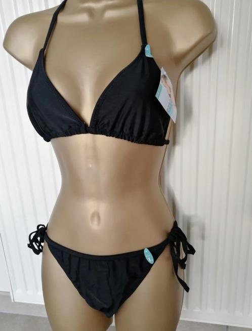 Mooie Zwarte Triangel Bikini met Koordjes - Small en Medium, Kleding | Dames, Badmode en Zwemkleding, Nieuw, Bikini, Zwart, Ophalen of Verzenden