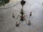 Lustre bronze pour 5 ampoules, Comme neuf, Autres matériaux, Enlèvement