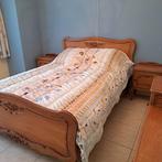2 pers. bed 1m40 X 2m+matras&bedbodem+2 nachtkasten+lavabo, Antiek en Kunst, Ophalen