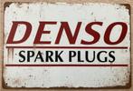 Metalen DENSO SPARK PLUGS vintage look wandplaat - 20x30cm, Nieuw, Reclamebord, Ophalen of Verzenden