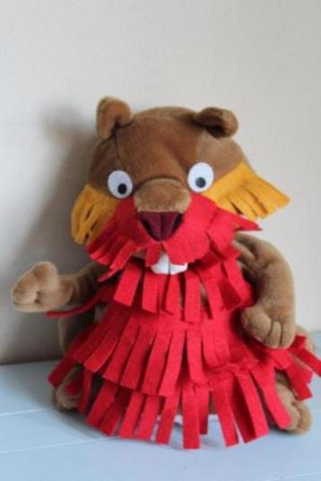 Handpop Fabeltjeskrant Willem bever  beschikbaar voor biedingen