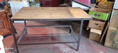 Table ou établi industriel/loft dans son jus d'origine, Antiek en Kunst, Antiek | Meubels | Tafels, Ophalen