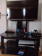Zwarte TV-kast, Huis en Inrichting, Kasten |Televisiemeubels, Ophalen, Zo goed als nieuw, Glas, Modern en Elegant