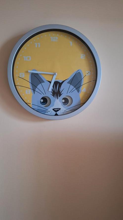 Kinderklok kat, Kinderen en Baby's, Kinderkamer | Inrichting en Decoratie, Gebruikt, Klok, Ophalen of Verzenden