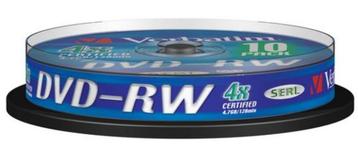 Verbatim DVD-RW, 4x, 4,7 GB/120 min - 10pcs