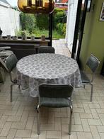 Tafel+stoelen, Ophalen, Gebruikt, Vier personen, Rond
