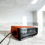 Vintage oranje flipklok / wekkerradio Audio Sonic GL205, Ophalen of Verzenden