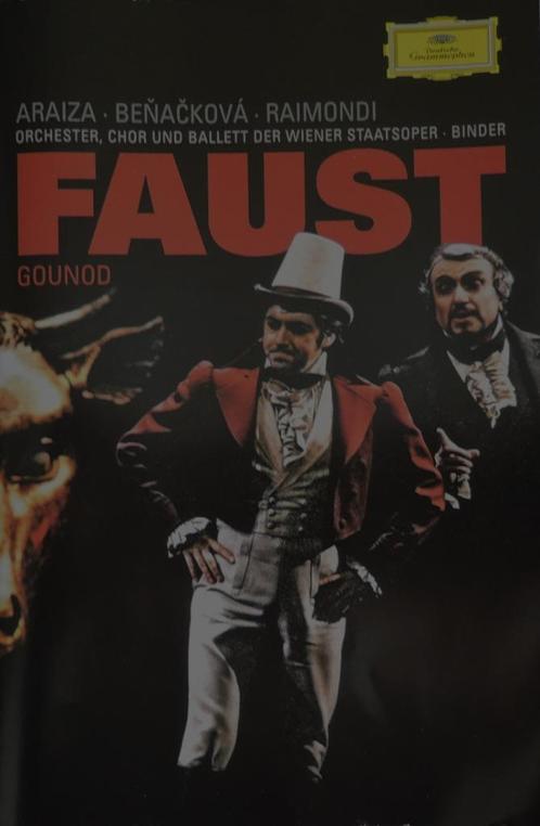 Dubbel DVD - Faust / Gounod - Wiener Staatsoper - 1985, Cd's en Dvd's, Dvd's | Muziek en Concerten, Zo goed als nieuw, Muziek en Concerten