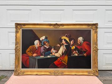 De kaartenspelers, reproductie naar Theodore Rombouts.  beschikbaar voor biedingen