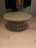 Metalen bijzettafel rond, Huis en Inrichting, Tafels | Bijzettafels, Ophalen, Zo goed als nieuw, Rond