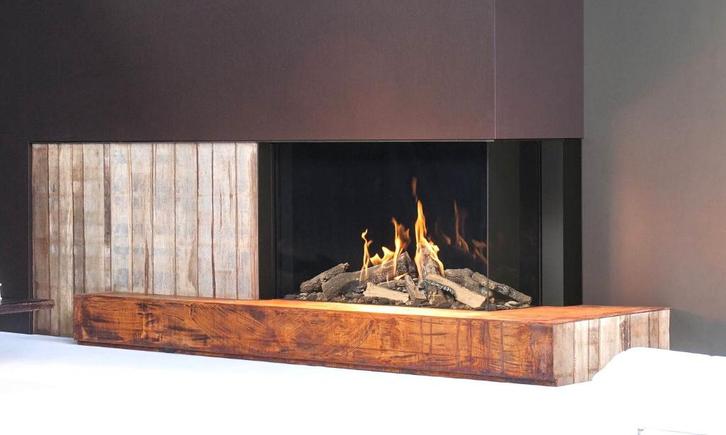 - 60 % foyer à gaz de Faber Matrix 1050 angle vitré à droite, Maison & Meubles, Cheminées, Neuf, Cheminée au gaz, Enlèvement ou Envoi