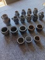 LOT: 18 antieke mosterdpotjes en kannetjes - Lage prijs, Ophalen of Verzenden