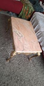 Vintage Salontafel met marmer, Huis en Inrichting, Tafels | Salontafels, Minder dan 50 cm, 50 tot 100 cm, Ophalen of Verzenden