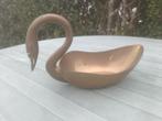 Koperen - bronzen zwaan / L 18 cm / H 12 cm, Antiek en Kunst, Ophalen